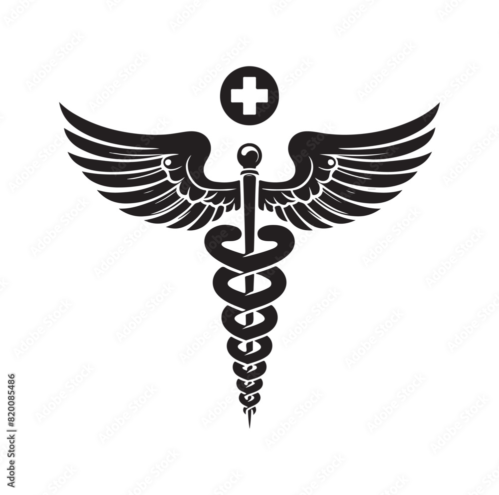 CADUCEUS health SYMBOL, MEDICAL AND HEALTH RELATED ICON CADUCEUS health SYMBOL, MEDICAL AND HEALTH RELATED ICON