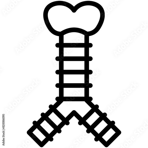 trachea line icon