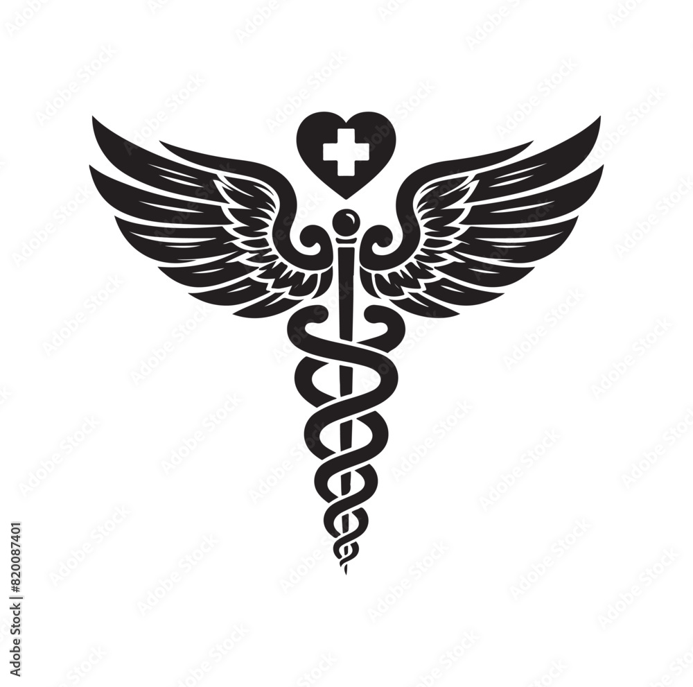 Fototapeta premium CADUCEUS health SYMBOL, MEDICAL AND HEALTH RELATED ICON 