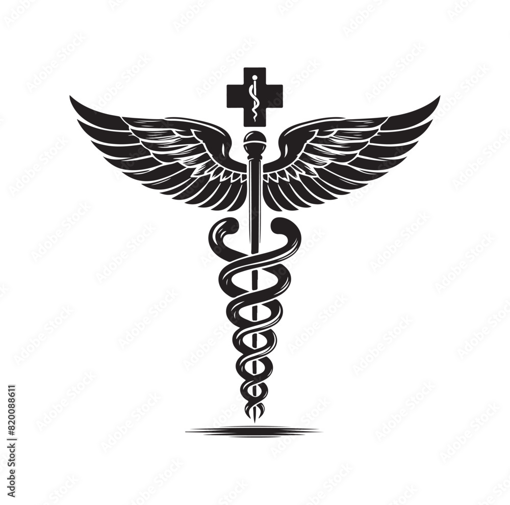 CADUCEUS health SYMBOL, MEDICAL AND HEALTH RELATED ICON CADUCEUS health SYMBOL, MEDICAL AND HEALTH RELATED ICON
