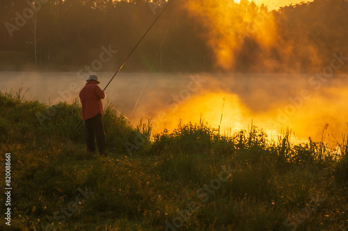 morning fishing on the lake