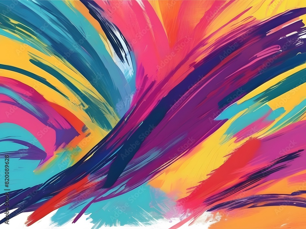 Vibrant Brush Strokes: Bold and Colorful Background Vibrant Brush Strokes: Bold and Colorful Background