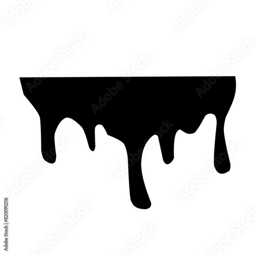 black dripping liquid