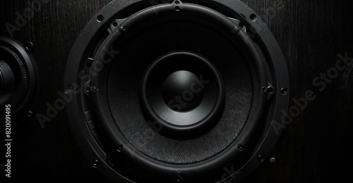 Wallpaper Mural Powerful sound speaker close-up on a dark background Torontodigital.ca