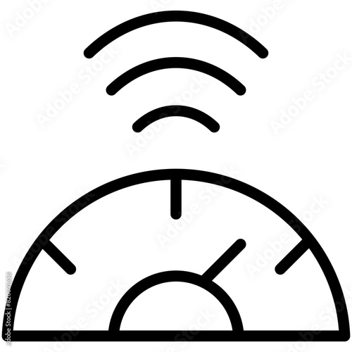 internet speed test line icon