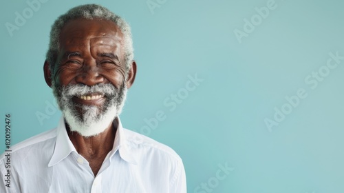 Smiling Senior Man in White photo