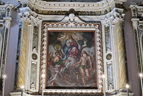 Obraz na płótnie Macchiagodena - Dipinto settecentesco dell'Incoronata nella Chiesa di Sant'Antonio di Padova w salonie