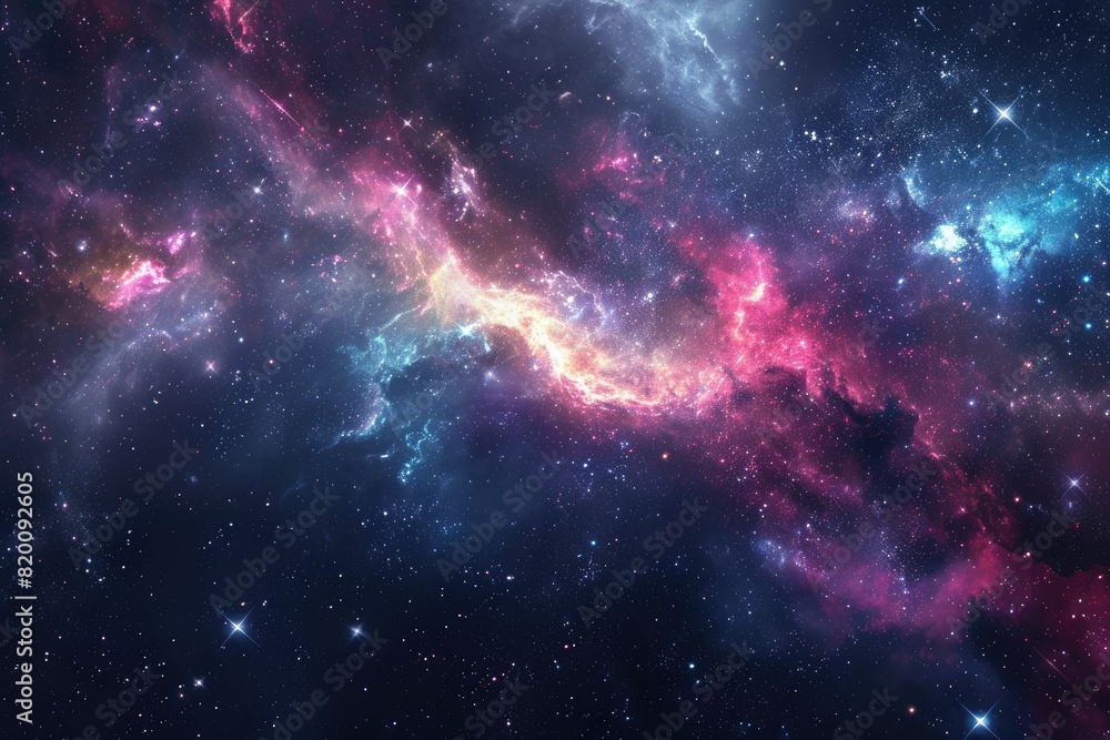 Obraz premium Beautiful galaxy background with vibrant colors