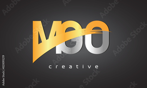 MGO Creative letter logo Desing with cutted letter