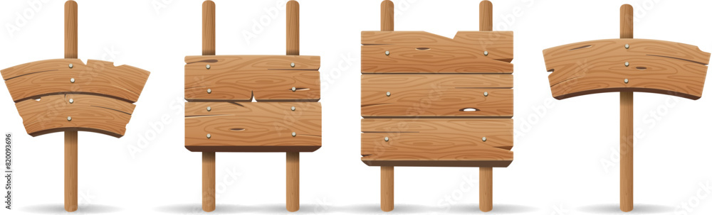 Wooden signboards with stick Wooden signboards with stick