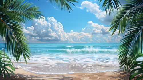 A Serene Tropical Beach View