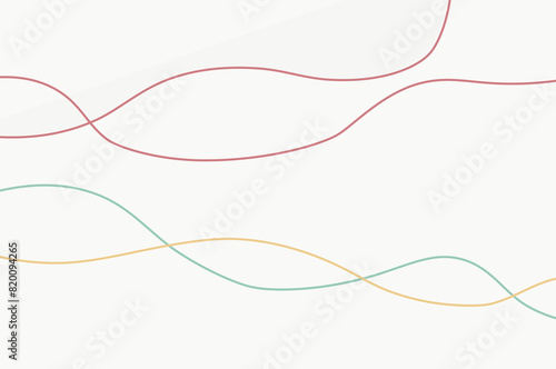 Simple soft colorful abstract irregular curved lines