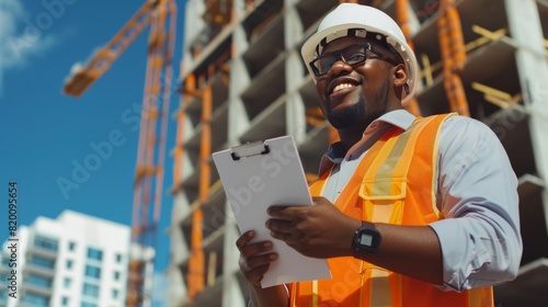 A Confident Construction Worker Outdoors