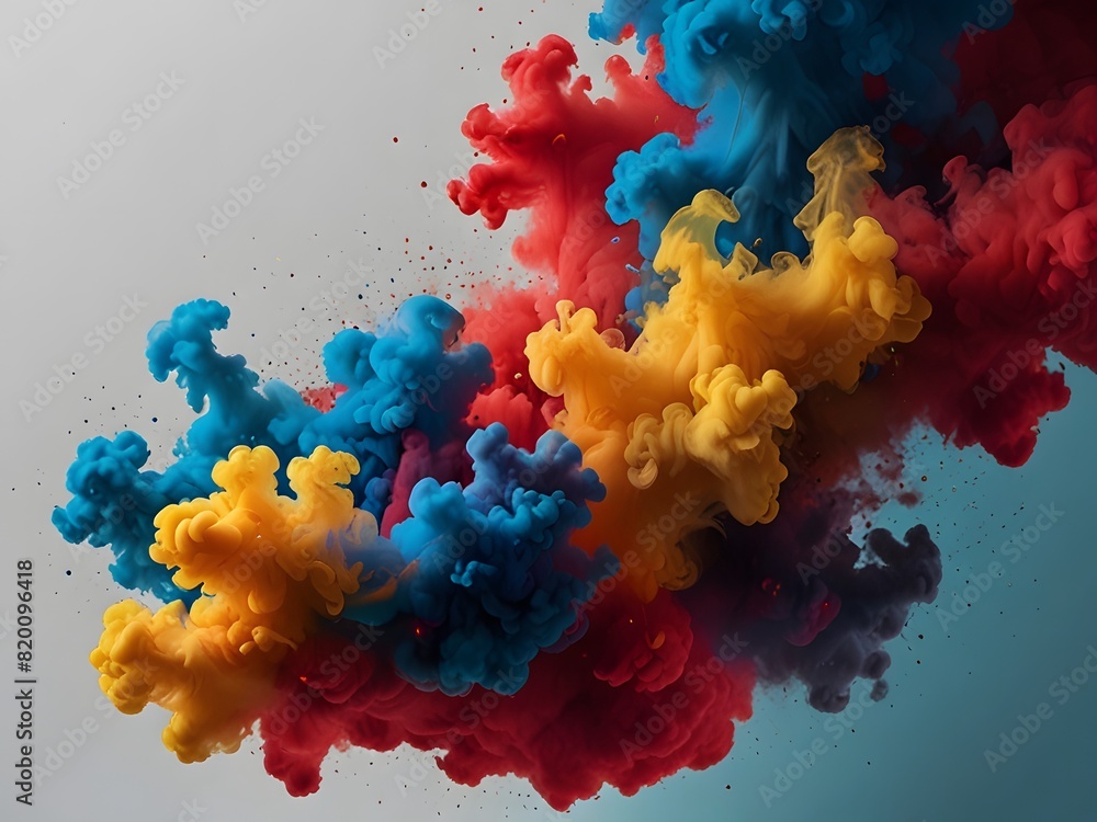 Vibrant Smoke Explosion Border for Dynamic Designs Vibrant Smoke Explosion Border for Dynamic Designs
