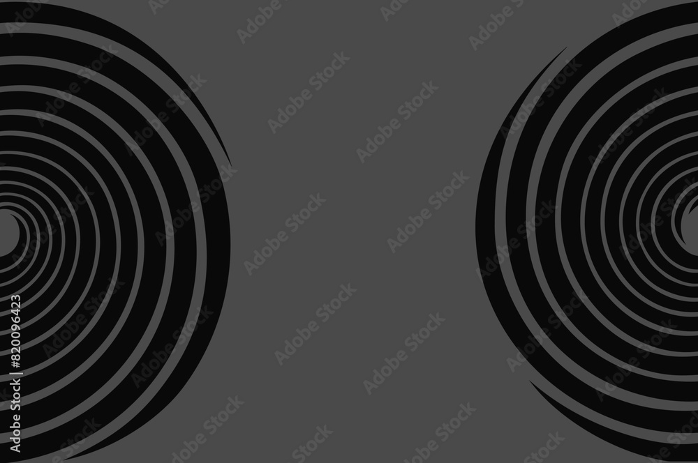 Fototapeta premium Simple soft black and gray abstract circle changeable art