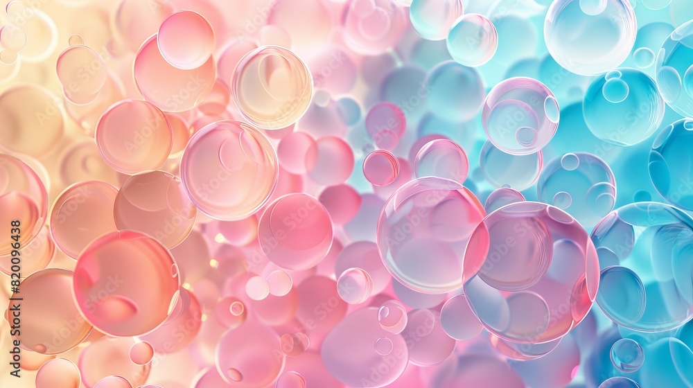 Geometric of Circles of various sizes in pastel shades alternating.,neon colour background Geometric of Circles of various sizes in pastel shades alternating.,neon colour background