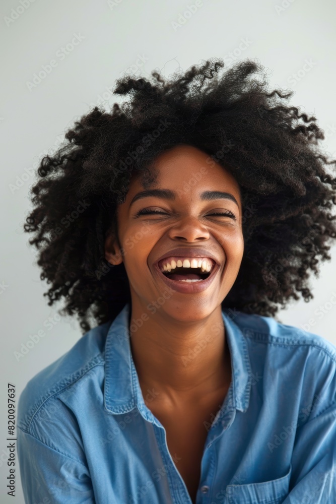 Studio portrait of black woman with smile, confidence, and happiness on white background. Positive, proud, and empowered female in business and success mockup space Studio portrait of black woman with smile, confidence, and happiness on white background. Positive, proud, and empowered female in business and success mockup space