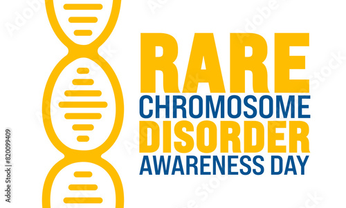 June is Rare chromosome disorder awareness day background template. Holiday concept. use to background, banner, placard, card, and poster design template with text inscription and standard color.
