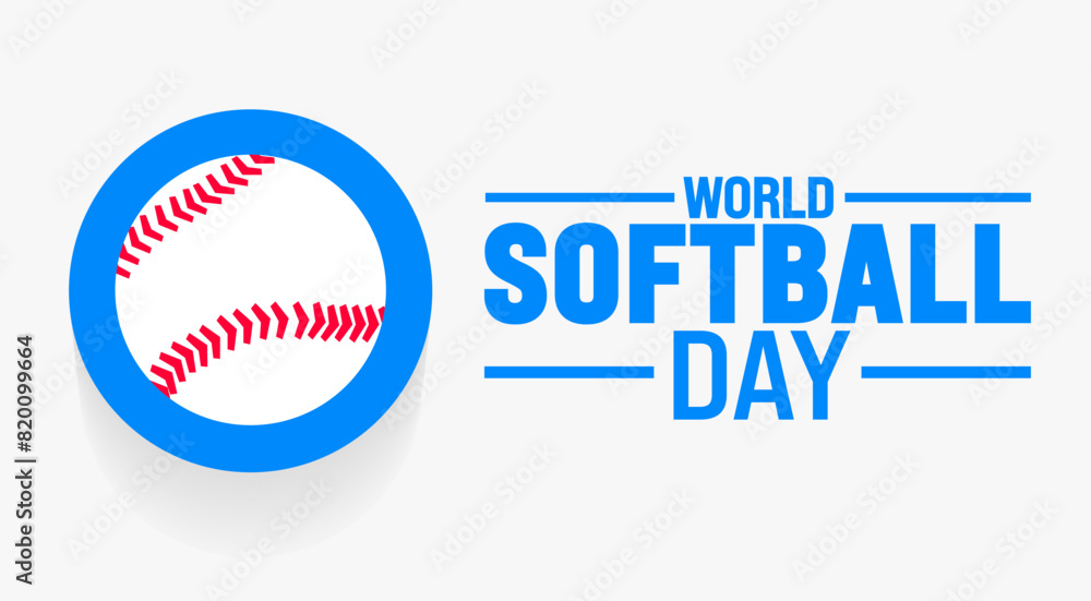 June is World softball day background template. Holiday concept. use to