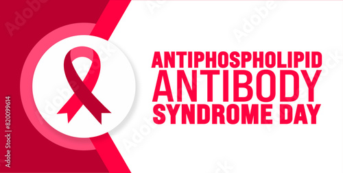 June is Antiphospholipid antibody syndrome day background template. Holiday concept. use to background, banner, placard, card, and poster design template with text inscription and standard color.