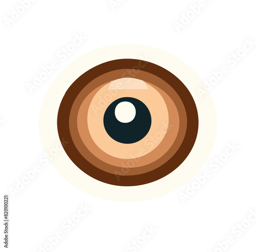 light brown eyeball with irises in a circle shape
