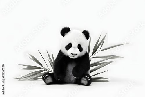 Monochrome Panda Cuddly Companion