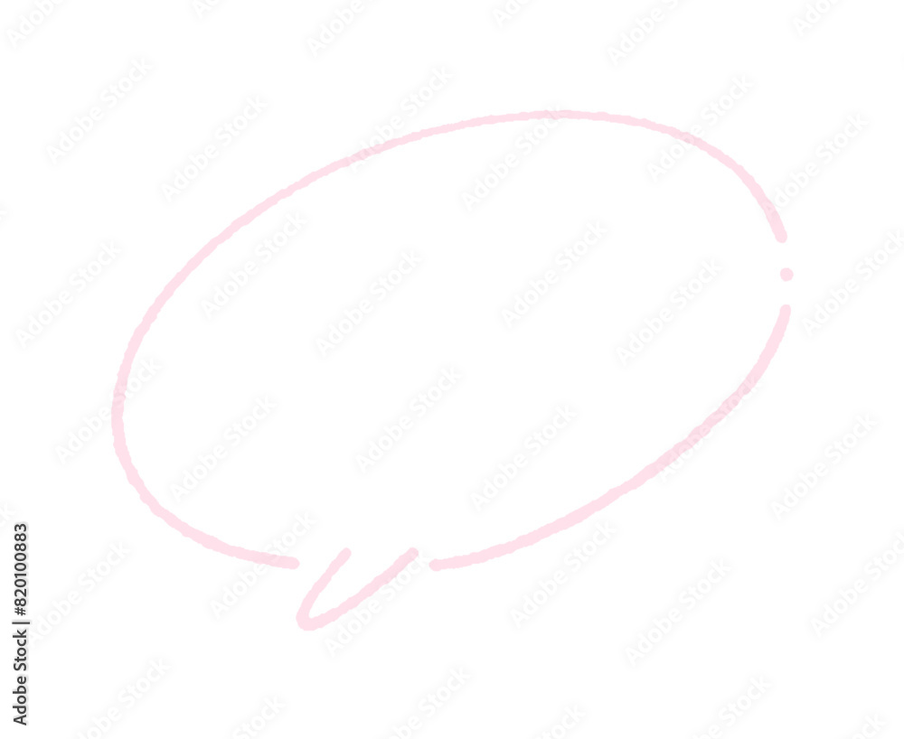 手描きの薄いピンク色の吹き出し - シンプルでおしゃれな横長のフレーム素材
手描きの薄いピンク色の吹き出し - シンプルでおしゃれな横長のフレーム素材