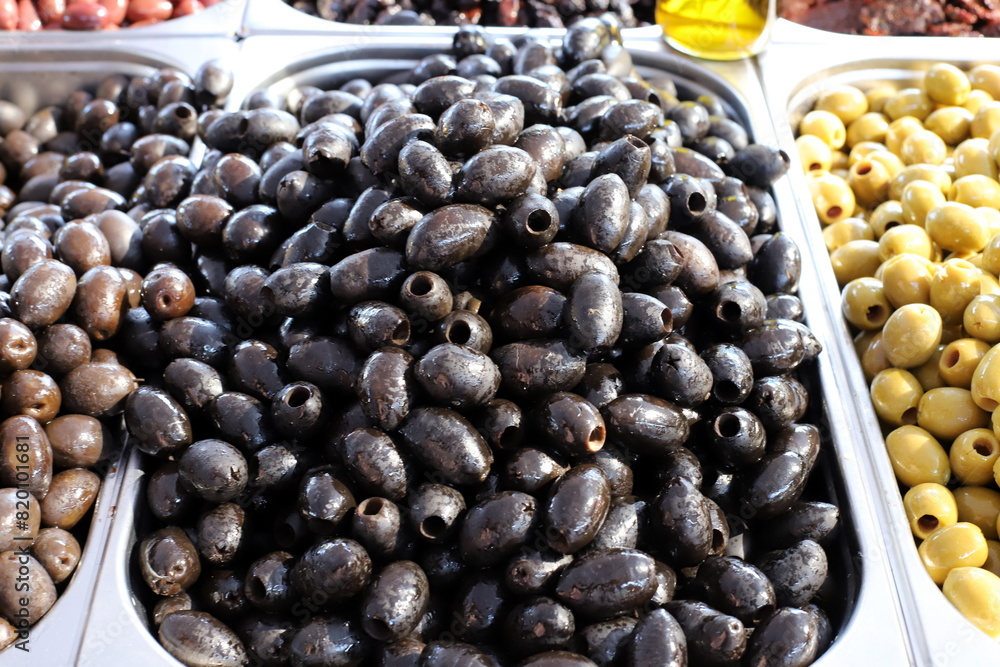 Pickled and salted vegetables are sold at a city bazaar in Israel. Pickled and salted vegetables are sold at a city bazaar in Israel.