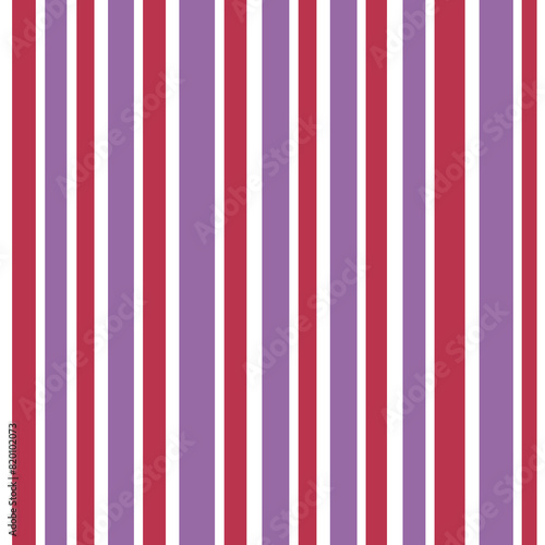 Seamless vector striped color background fabric pattern stripe balance stripe patterns cute vertical purple violet color tone stripes different size symmetric fabric pattern illustration wallpaper.