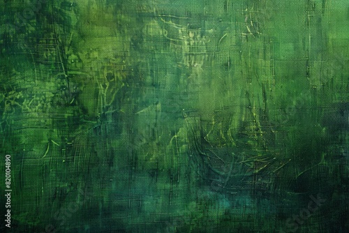 Dark green canvas grungy background or texture - Generative ai