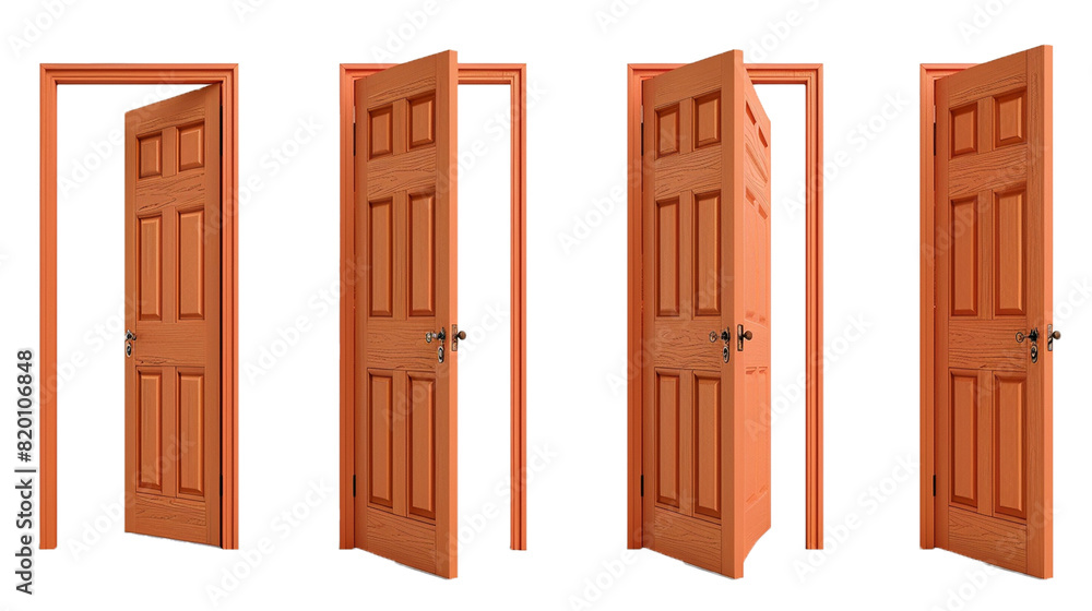 Set of home door, elements for, open and close, Isolated On White or transparent background. png Set of home door, elements for, open and close, Isolated On White or transparent background. png
