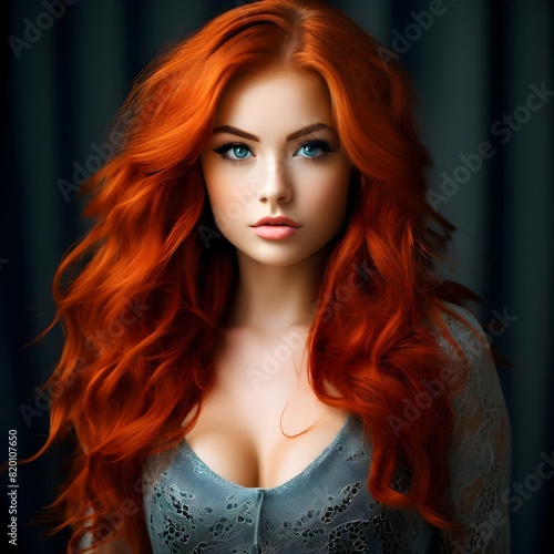 Wallpaper Mural young-woman-sexy-red-hair Torontodigital.ca