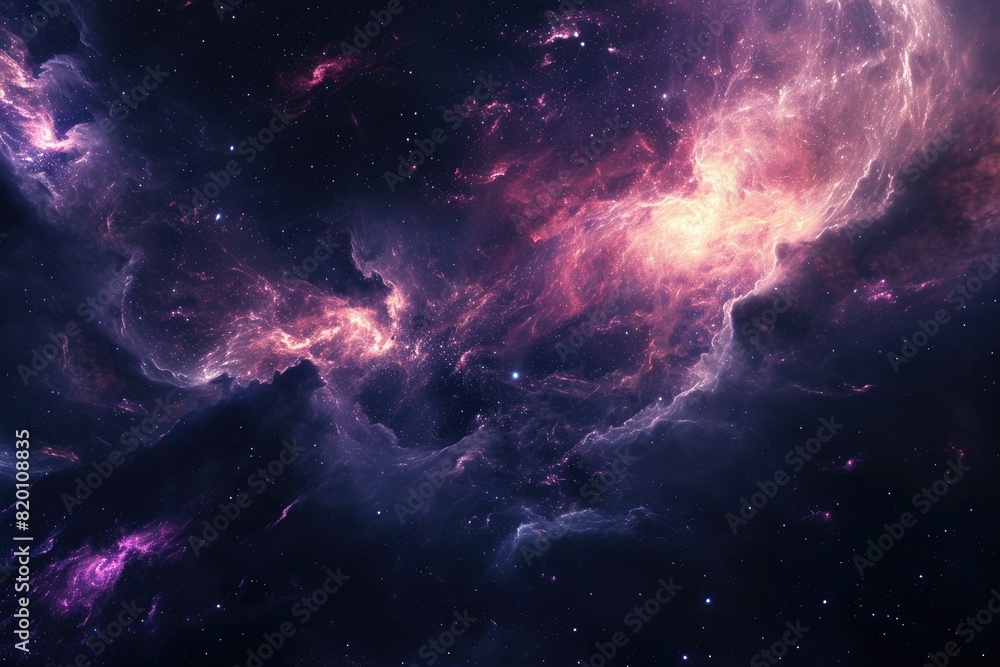 Naklejka premium Beautiful galaxy background with vibrant colors