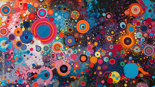 Psychedelic Journey into Infinite: A Melange of colour and patterns