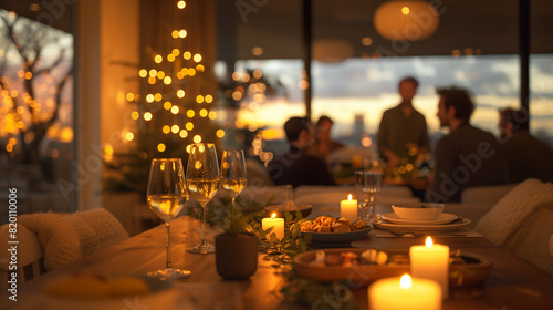 A cozy Christmas gathering ...