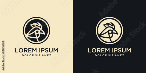 inspiration Abstract chicken head logo template icon design