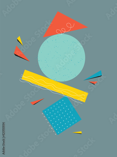 Abstract geometric composition. Vector illustration