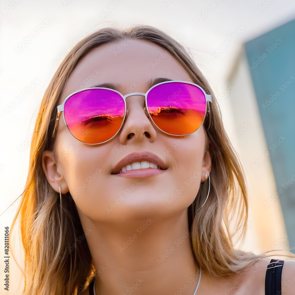 portrait of a girl in sunglasses portrait of a girl in sunglasses