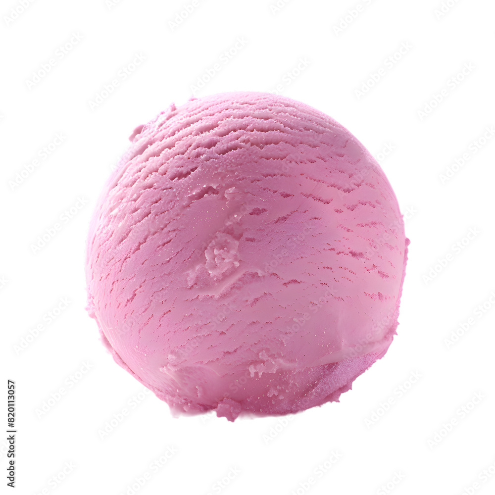 Pink scoop of ice-cream isolated on transparent background Pink scoop of ice-cream isolated on transparent background