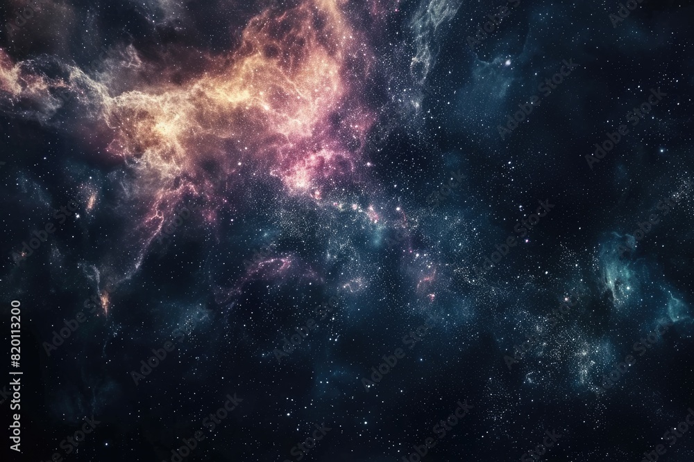 Fototapeta premium Beautiful galaxy background with vibrant colors