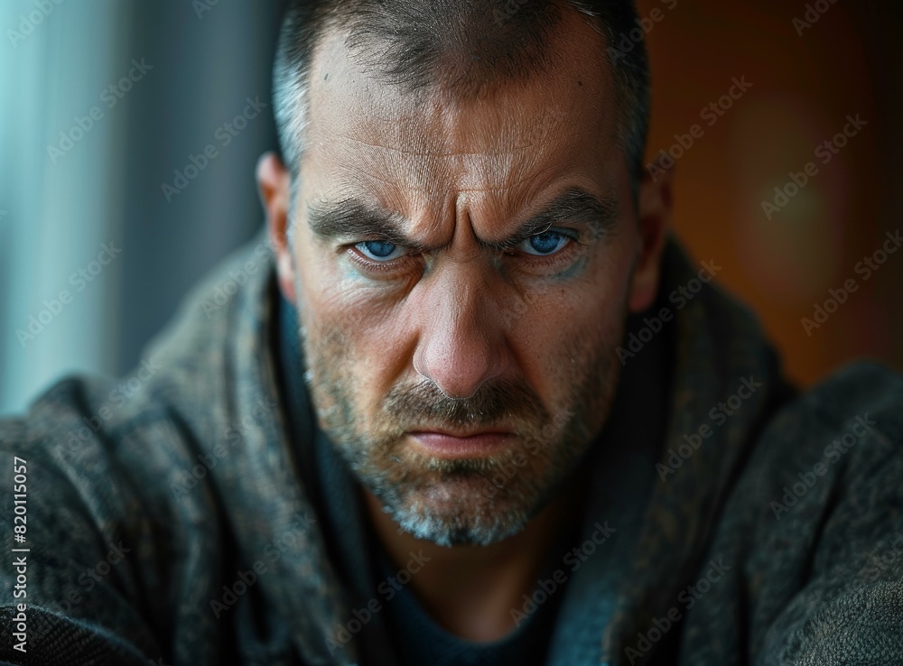 A man with a serious expression on his face A man with a serious expression on his face