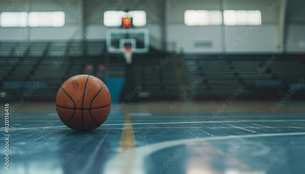 Naklejka premium basketball in the court