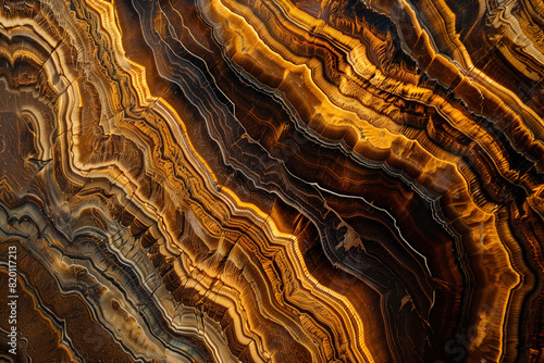 Tiger eye stone texture. Abstract background with free copy space
