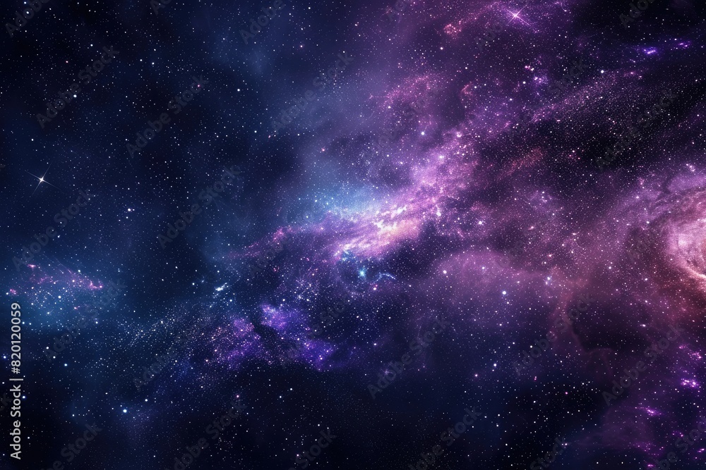 Obraz premium Amazing galaxy with nebulas and cosmic dust