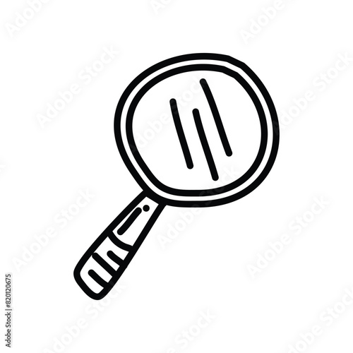 Magnifying Glass Icon Doodle Illustration