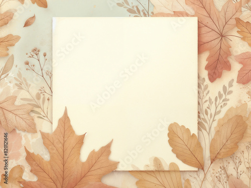 Autumn background with leaves.AI