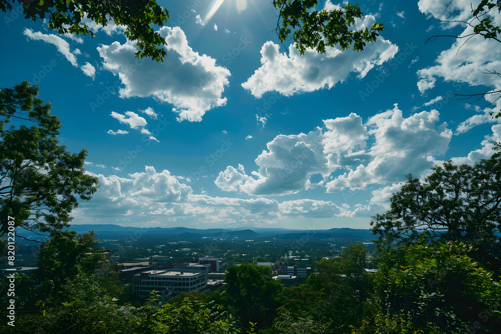 Sunny Scenery of Lynchburg: A Perfect Blend of Urban Life and Nature's Beauty