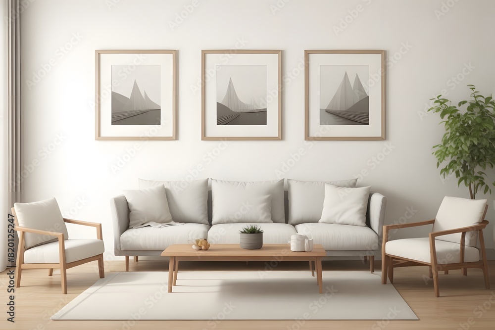 Fototapeta premium modern living room with sofa