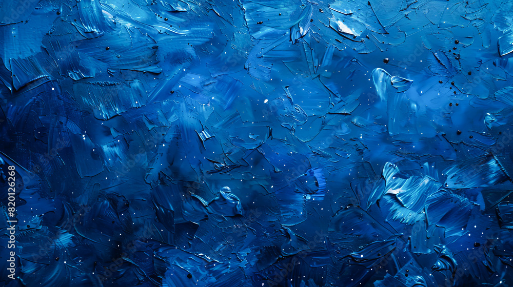 Blue acrylic paint on canvas texture. Abstract background with copy space. Blue acrylic paint on canvas texture. Abstract background with copy space.