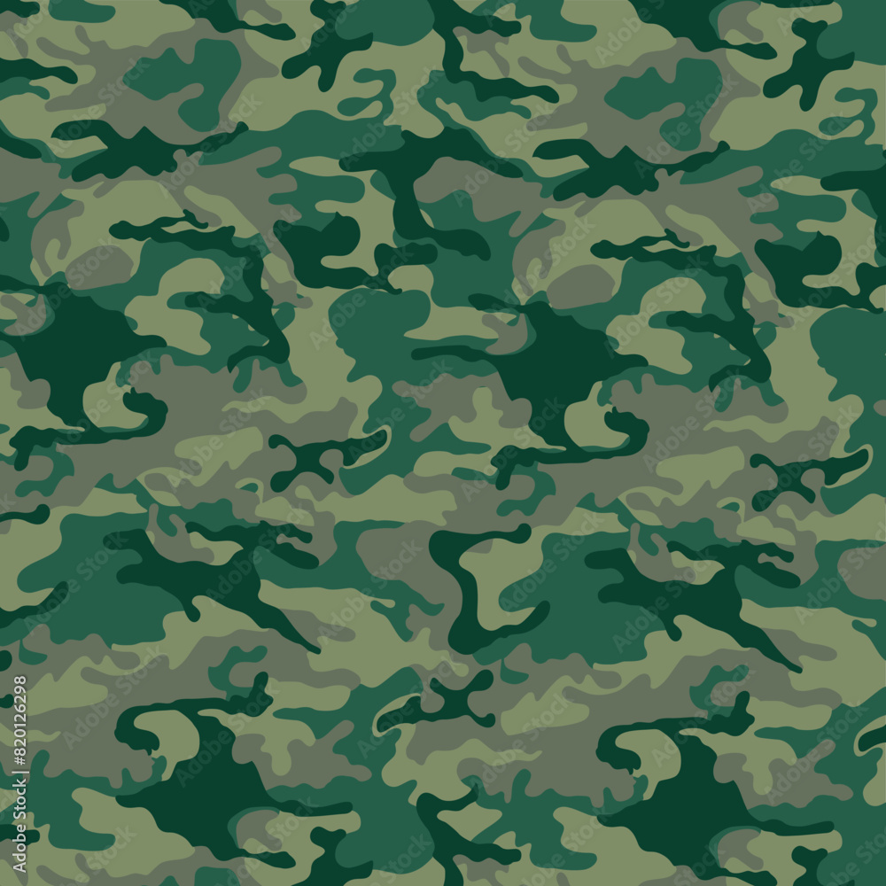 Fototapeta premium Green gray camouflage pattern